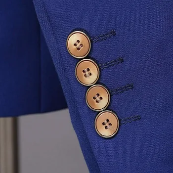 Royal Blue Maigu-Mens Līgavaiņa Uzvalks 3 Gabali Terno Masculino Slim Fit Pasūtījuma Oficiālu Kāzu Uzvalki (Žakete+Bikses+Veste) 1