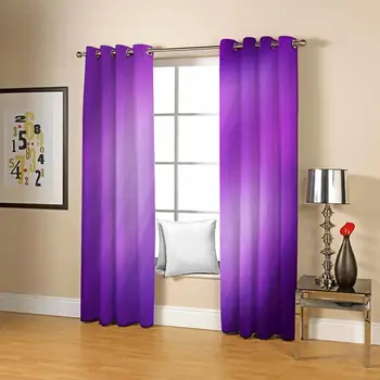 Mūsdienu Mājas Dekorēšana Dzīvojamā Istaba Aizkari violeta cietā aizkari 3D Aizkari viesistabā Blackout