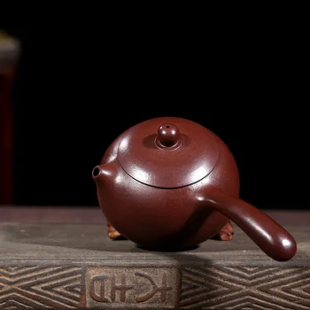 Māla tējkanna Yan Liquan roku darbs izejvielas, purpura, spilgti sarkans māls Tang Yu tējkanna mājas kungfu tējas komplekts glezniecības zelta