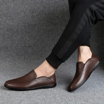 Ciciyang jaunā pavasara 2022 vīriešu apavi ikdienas apavi uzņēmējdarbības kurpes britu retro stila ādas kurpes ar gumijas modes pirkt \ Vīriešu Kurpes ~ www.xenydancestudio.lv 11