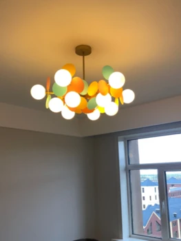 Mūsdienu Spuldzes LED Lustras Luksusa Multi-head Home Deco Lustras Apgaismojums Bērniem, viesistaba, Guļamistaba Stikla Bumbu Pusdienot Ianp