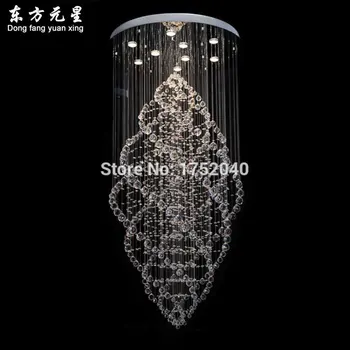 Spirālveida kristāla lustras gaismas modernās lampas kristāla apgaismojums dekorēšana mājas Dia60 * H150cm