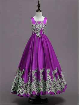 Puķu meitene kleitas, lai kāzas mīļotā spageti siksnas bērniem puses komūniju kleitas sequined virs ceļgala princese kleita pirkt \ Kāzu Kleita ~ www.xenydancestudio.lv 11