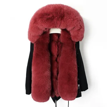 Jaunu 2021 ziemas parkas sieviešu lielas kažokādas apkakles kapuci jaka biezuma kokvilnas polsterētām mēteli -30 grādu sniega outwear pirkt \ Jakas & Mēteļi ~ www.xenydancestudio.lv 11