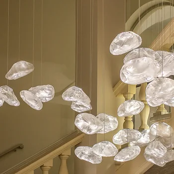Ēdamistabas led pendant gaismas, dzīvojamā istaba stikla bumbiņas koka kulons lampas bārs garā galda karājas bēniņi apgaismes ķermeņi pirkt \ Griestu Lampas & Fans ~ www.xenydancestudio.lv 11