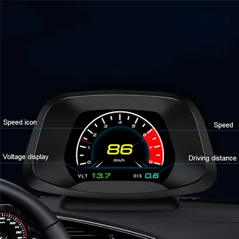 HD Auto Head-Up Displeja Monitors OBD GPS Navigācijas Projektoru HUD High-tech Braukšanas Auto Piederumi Visiem Automobiļiem un Kravas automašīnas 1