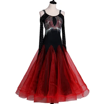Jauna eleganta balles kleitu deju konkurss kleitas standarta tango valsis mūsdienu kostīms sieviešu flamenko pielāgot d1037 liels hem pirkt \ Posmā & Deju Apģērbi ~ www.xenydancestudio.lv 11