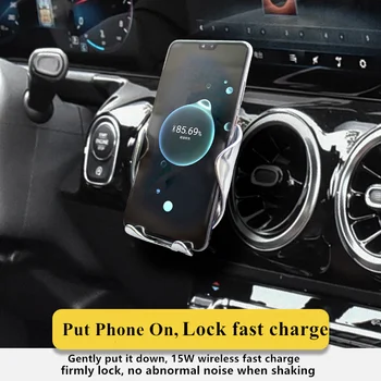 Par Mercedes Benz GLB X247 2020-2021 Auto Telefona Turētājs Gaisa Ventilācijas Bezvadu Lādētāju 360 Navigācijas Turētājs GPS Atbalsts