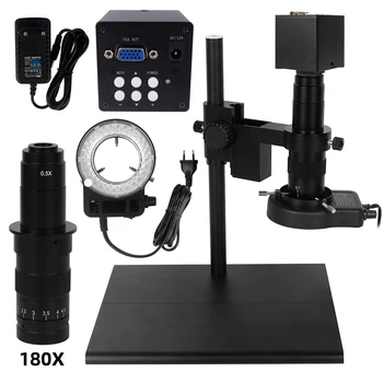 16MP HDMI VGA Digitālā Video Monokulāri Mikroskopa Kamera Continus Tālummaiņas 180X 130X C-Mount Lodēšanas Mobilo Telefonu Remonts, Instrumenti, 1