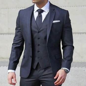 Modes kostīmi vīriešu kāzu līgavainis tuxedos slim fit uzvalki business casual kleitu, kostīmu homme 2 gab. komplekts ropa de hombre 2020 pirkt \ Tērpi & Bleizeri ~ www.xenydancestudio.lv 11