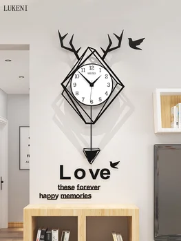 Liela koka sienas pulkstenis koka mūsdienu radošo ziemeļvalstu luksusa pulksteņi sienas mājas dekoru klusums pulksteņi dzīves telpu dekorēšana dāvanu idejas pirkt \ Pulksteņi ~ www.xenydancestudio.lv 11