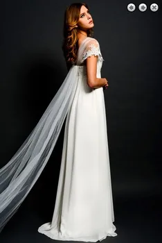 Bezmaksas piegāde jaunu appliques 2016 maxi līgavas vāciņu piedurknēm kristāla vestidos balts garš mežģīņu lētu kāzu Kleitu fāzēm līgavas kleita 1