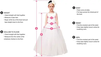 Puķu meiteņu kleitas, lai kāzas mežģīņu satīna garām piedurknēm princese bērniem dzimšanas dienas ballīti kleita pirkt \ Kāzu Kleita ~ www.xenydancestudio.lv 11
