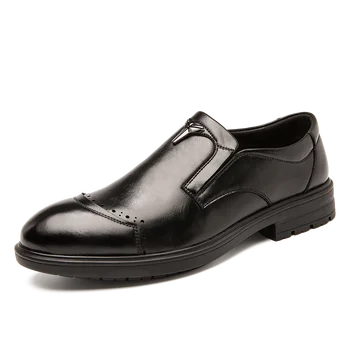 Īstas ādas vīriešu kurpes, mežģīnes up oxford kurpes modes ikdienas dizainera vīriešu darba apavi govs ādas mokasīni melnā vīriešiem kurpes pirkt \ Vīriešu Kurpes ~ www.xenydancestudio.lv 11
