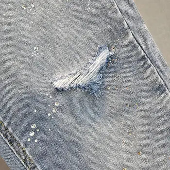 Bezmaksas piegāde 2021 jaunu modes sieviešu rudens ilgi izlīdzināšanu bikses, džinsi, boot-cut plus lieluma 25-30 bikses gara auguma sievietes mežģīnēm zila pirkt \ Dibeni ~ www.xenydancestudio.lv 11