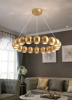 Jaunu, modernu led lustras, lai dzīvojamā istaba luxury gold/chrome karājas gaismas armatūra mājas dekoru gredzena dizains, iekštelpu apgaismojums