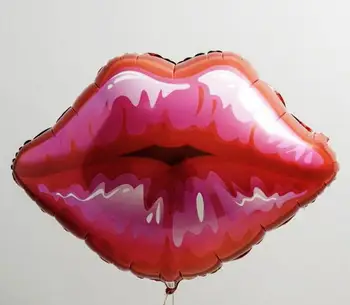 75*75cm Lūpu Hēlija Baloni, Mīlestība Globos Rožu Sarkana Lūpu Balonu Valentīna Diena Kiss Me Folijas gaisa Balons, Kāzu Dekori SN3685 1