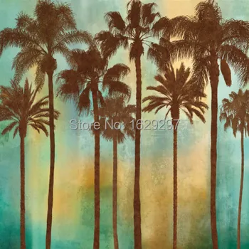 Aqua Palms es, Jānis, Seba Krāsošana ar Roku gleznots eļļas glezna Reprodukcijas Koku Audekls Mākslas Augstas kvalitātes 1
