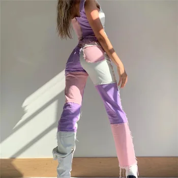 Sieviešu izšūti plaša kāju džinsi ilgu rudens augsta vidukļa sieviešu džinsa bikses streetwear gadījuma zaudēt dāmas bikses gruntis pirkt \ Dibeni ~ www.xenydancestudio.lv 11