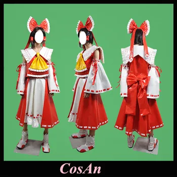 Touhou Projekta Hakurei Reimu Cosplay Kostīms, Sarkans Balts Asorti Krāsas Lakādas Mikofuku Lomu Spēlē Apģērba Custom-Make 1