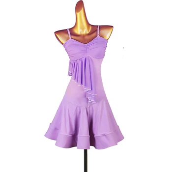 Latīņamerikas deju svārki sievietēm ir 2021. augstas kvalitātes standarta konkurences latīņamerikas deju kleita pieaugušo eleganta violeta rumba latīņu svārki pirkt \ Posmā & Deju Apģērbi ~ www.xenydancestudio.lv 11