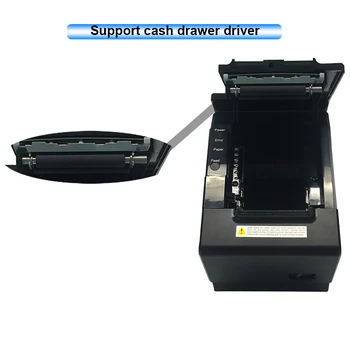 KARSTĀ pārdošanas 58mm termoprinteris ar automātisko kuteris usb un lan ports pos saņemšanas printeri, kas atbalsta vairāku valodu rēķinu drukāšana