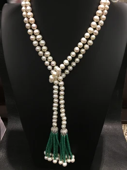 Apdullināšanu 9-10mm tahitian black green multicolor pērļu kaklarotu 50inch pirkt \ Kaklarotas & Kuloni ~ www.xenydancestudio.lv 11