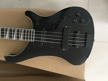 Melnā krāsa un melna aparatūru, 4 stīgas, augstas kvalitātes elektriskie bass ģitāra ražots ķīnā, rožu koka klaviatūra 22 fret