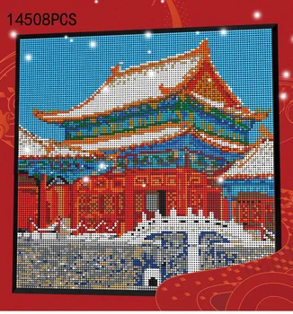 Radošā Imperial Palace pasaules Slaveno arhitektūras km celtniecības bloku Pikseļu mākslu, glezniecību, ķieģeļu apkopot rotaļlietu kolekcija 1