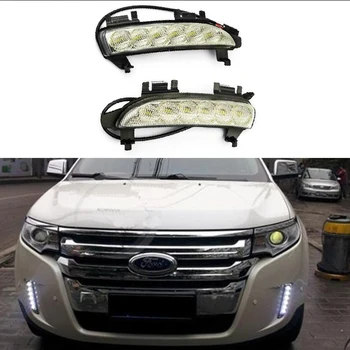 Auto lampas, LED Dienas Gaismas lukturi dienas gaitas lukturi ar pagriezienu signāliem Ford EDGE 2009 2010 2011 2012 2013 2gab per set 1