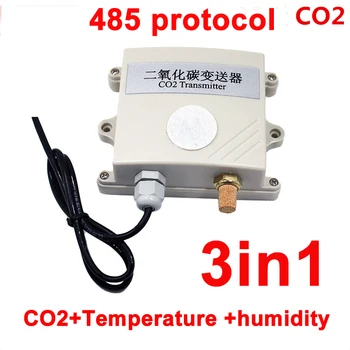 RS485 3in1 CO2 sensora modulis Raidītājs Oglekļa dioksīda detektors gāzes co2 485 protokolu ar Temperatūras un mitruma 1