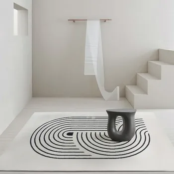 Modernā stilā abstraktās ģeometriskās paklāju , Ziemeļvalstu mājas apdares, grīdas paklājs, apdares villa paklāja smilškrāsas toņos 1