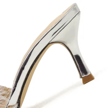 Modes Sieviešu Sandales augstpapēžu kurpes Gladiator Ērti Paslīdēt Uz Laukuma Toe Kurpes #Y0314823Q 1