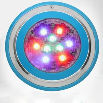 5gab Zemūdens Nerūsējošā Tērauda 9W LED Baseins Apgaismojums RGB 12V Sienas Uzstādīts Lampas IP68 Multi-Krāsu Dīķiem Akvārija Gaismas 1