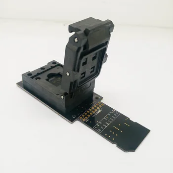 EMMC testa kontaktligzda ar SD Interfeiss,Atvāžamais Struktūra BGA153 BGA169 Skaidu Izmērs 12x18mm Piķis 0.5 mm, datu atgūšana 2
