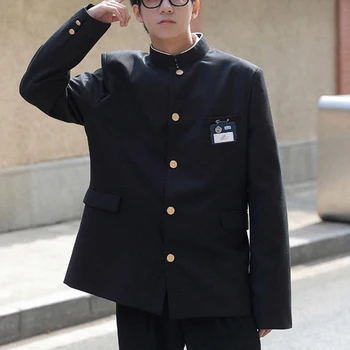 Japānas Stila Skolas Vienādu Vīriešu Stand Apkakli Uzvalks Jaka Dubultā Apkakle Ir 2021. Jaunu DK Kostīmu Vienu Krūtīm Koledžas Mētelis 2