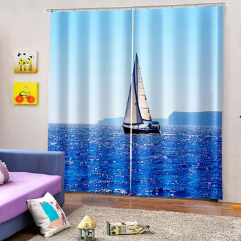 Mūsdienu tapetes viesistabā dabas ainava ūdenskritums aizkari 3D Logu Aizkari Dzīvojamā Istaba Guļamistaba 2