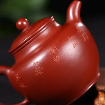 Yixing patiesu Zisha Zhu dubļu Dahongpao dubļu tējkanna 200cc slaveno roku darbs tējas katls 2
