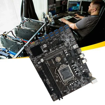 B250C BTC Miner Mātesplati+VER010X Stāvvadu Kartes 12XPCIE, lai USB3.0 GPU Slots LGA1151 Atbalsta DDR4 RAM Desktop Mātesplatē 2