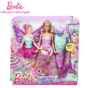 Klasiskā Barbie Sākotnējo Zīmolu Kolekcijas Lelle Pasaku Skaists Bērnu Rotaļu Saģērbt Tauriņš Mainīt Boneca Režīmā DHC39 Skaidrs 2