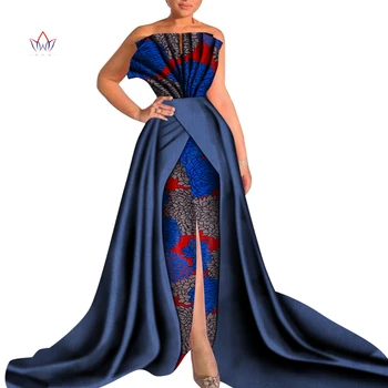 Ir 2021. Pavasara Plus Lieluma āfrikas Valkāt sieviešu garās puses-Apģērbs vintage āfrikas kleitas sievietēm āfrikas apģērbu WY4650 2