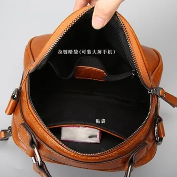 Sieviešu somas Īstas ādas pātagot jaunu modes dāmas pleca soma ikdienas visas spēles portatīvie messenger bag 2