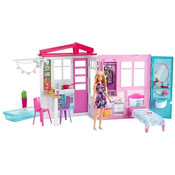 Sākotnējā Barbie Spīdīgu Brīvdienu Māja Portatīvo Pool Set FXG55 Meitene Lelle Lielu Māju, Spēlēt Māja Rotaļlietu Komplekts Dzimšanas dienas Dāvanu Meitenītei 2022 2