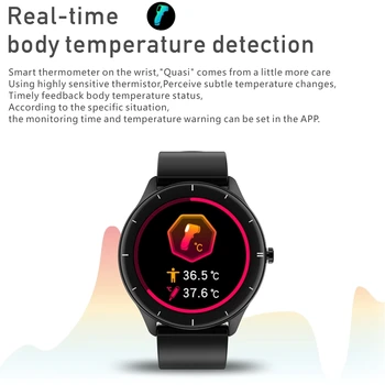 Q21 Stilīgu Sieviešu Smart Skatīties Ķermeņa Temperatūra, Sirds ritma Monitors Diy Skalu, Tapetes Lukturīti Smartwatch Android, IOS Tālruni 2