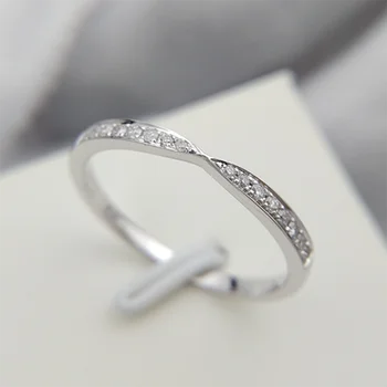 14K Baltā Zelta Vietnieks gredzenu Moissanite gredzenu DF krāsu Lab dimanta Astes gredzenu, Kāzu Jubilejas Gredzenu, lai sieviete custom classic 2