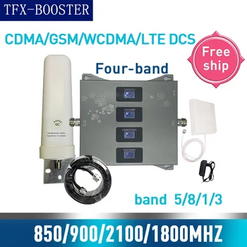 TFX-PASTIPRINĀTĀJS 850/900/1800/2100mhz Četru Joslu Mobilo Pastiprinātājs 4G Mobilā Signāla Pastiprinātājs GSM Repeater 2G 3G 4G CDMA, GSM GSM WCDMA 2