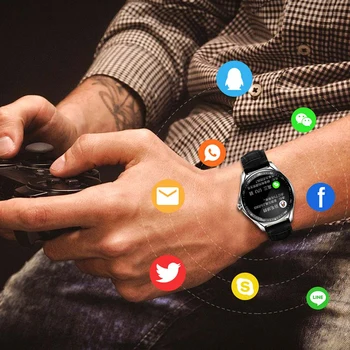 CHYCET Jaunu Bluetooth Zvanu Smart Skatīties Vīrieši Full Touch Screen Sporta Fitnesa Smartwatch Pasūtījuma Seju, Lai Android, IOS 2
