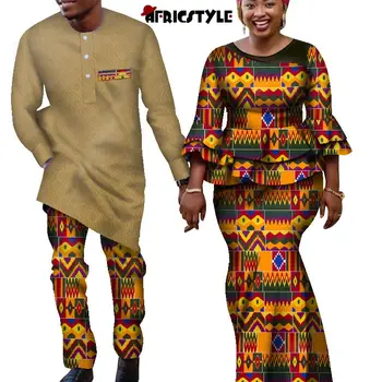 20 Modeļus Kokvilnas, Mīkstas Āfrikas Drēbes Pāriem Perfektu Kvalitāti, Āfrikas Print Plus Lieluma Apģērbu WYQ697 2
