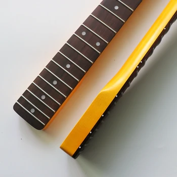 21frets Nitroceluloze krāsa matēts Elektriskā ģitāra, kļavu kaklu ar rožkoka klaviatūra Krusta Kopņu Stieņu Caurumu Pie Papēža Ģitāra daļa 2