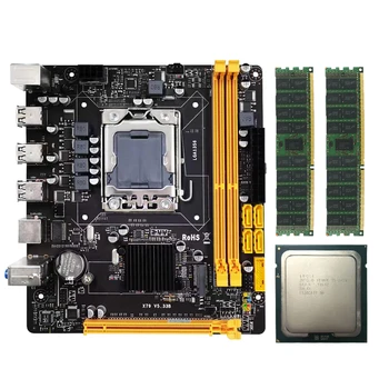 X79 Pamatplates 1356 LGA Set Komplekts Ar Xeon E5 2420 Procesoru, DDR3 ECC 2x4G/8.G ECC RAM Atmiņas NVME M. 2 Mini DTX X79-5.33 B 2
